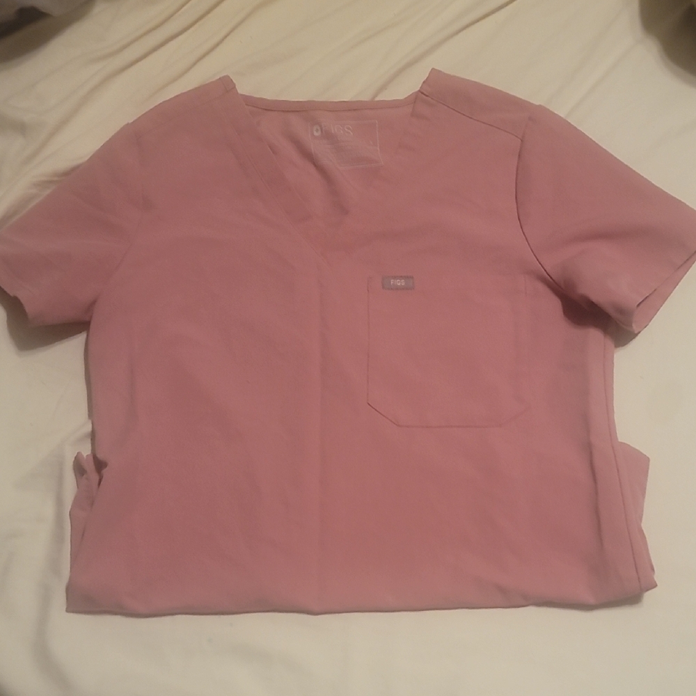 Figs Pink Scrub Top
